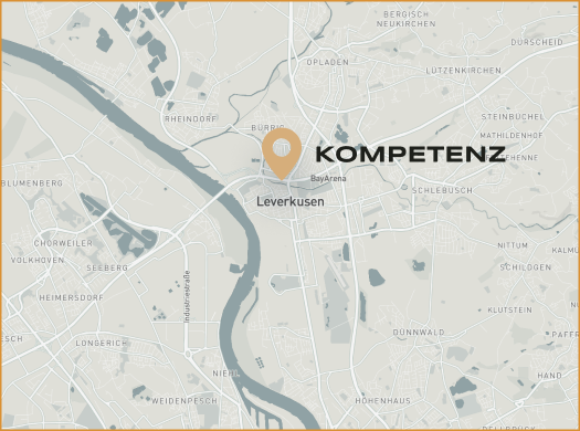 Das NV KOMPETENZ-Team sitzt in Leverkusen. Da alle Absprachen auch online ablaufen können, betreuen wir von dort aus Unternehmen in ganz Deutschland.